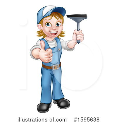 Royalty-Free (RF) Window Cleaner Clipart Illustration by AtStockIllustration - Stock Sample #1595638