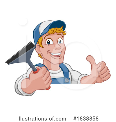 Royalty-Free (RF) Window Cleaner Clipart Illustration by AtStockIllustration - Stock Sample #1638858