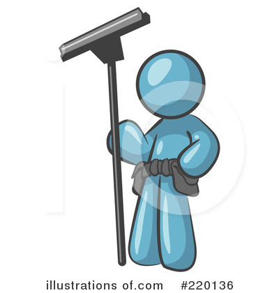 Royalty-Free (RF) Window Cleaner Clipart Illustration by Leo Blanchette - Stock Sample #220136
