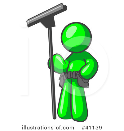 Royalty-Free (RF) Window Cleaner Clipart Illustration by Leo Blanchette - Stock Sample #41139