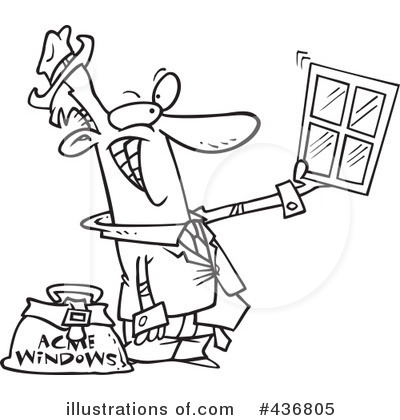 Royalty-Free (RF) Window Clipart Illustration by toonaday - Stock Sample #436805