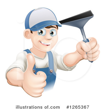 Royalty-Free (RF) Window Washer Clipart Illustration by AtStockIllustration - Stock Sample #1265367
