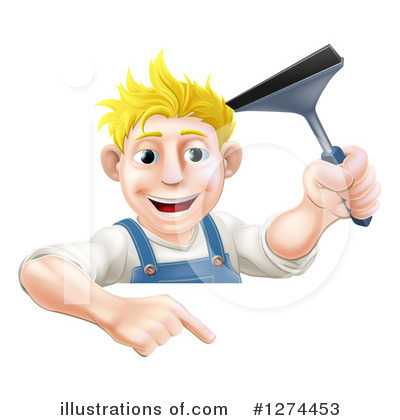Window Cleaner Clipart #1274453 by AtStockIllustration