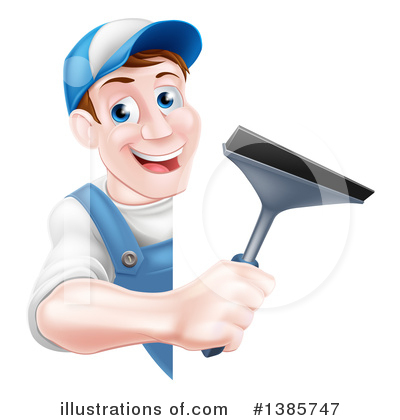 Royalty-Free (RF) Window Washer Clipart Illustration by AtStockIllustration - Stock Sample #1385747