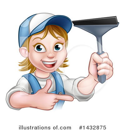 Royalty-Free (RF) Window Washer Clipart Illustration by AtStockIllustration - Stock Sample #1432875