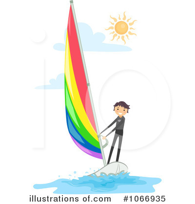 Royalty-Free (RF) Windsurfing Clipart Illustration by BNP Design Studio - Stock Sample #1066935