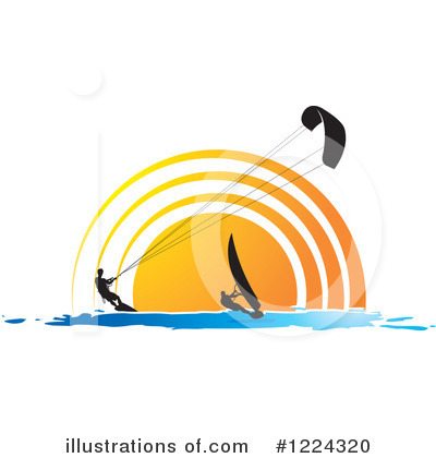 Wind Surfing Clipart #1224320 by Lal Perera