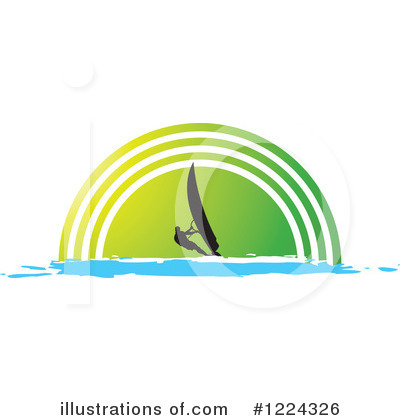 Wind Surfing Clipart #1224326 by Lal Perera