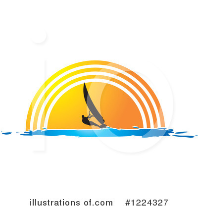 Wind Surfing Clipart #1224327 by Lal Perera
