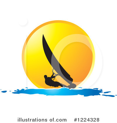 Wind Surfing Clipart #1224328 by Lal Perera