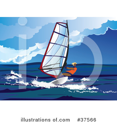 Wind Surfing Clipart #37566 by Eugene