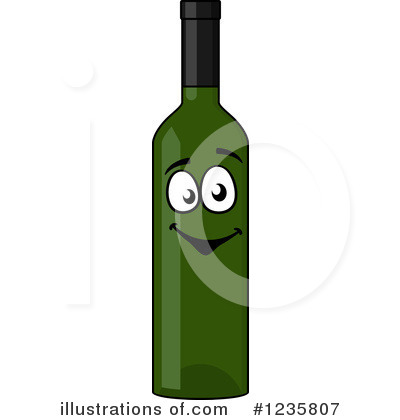 Royalty-Free (RF) Wine Bottle Clipart Illustration by Vector Tradition SM - Stock Sample #1235807