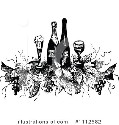 Royalty-Free (RF) Wine Clipart Illustration by Prawny Vintage - Stock Sample #1112582