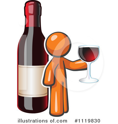 Royalty-Free (RF) Wine Clipart Illustration by Leo Blanchette - Stock Sample #1119830