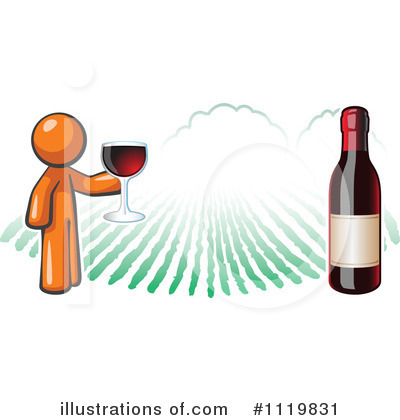 Royalty-Free (RF) Wine Clipart Illustration by Leo Blanchette - Stock Sample #1119831