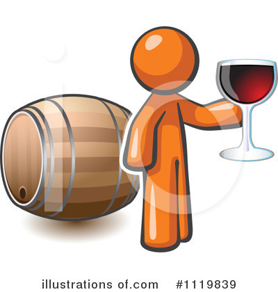 Wine Barrel Clipart #1119839 by Leo Blanchette