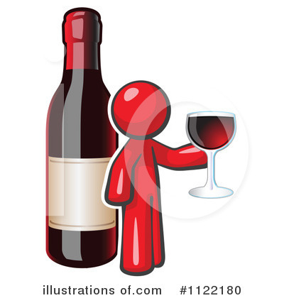 Royalty-Free (RF) Wine Clipart Illustration by Leo Blanchette - Stock Sample #1122180