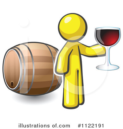 Wine Barrel Clipart #1122191 by Leo Blanchette