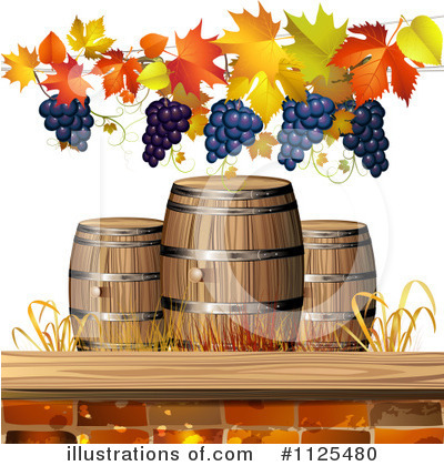 Wine Barrel Clipart #1125480 by merlinul