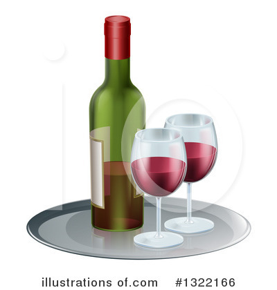 Wine Glasses Clipart #1322166 by AtStockIllustration