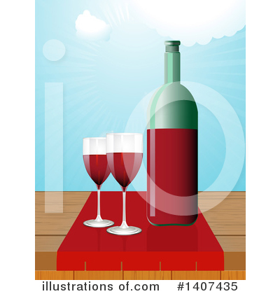 Royalty-Free (RF) Wine Clipart Illustration by elaineitalia - Stock Sample #1407435