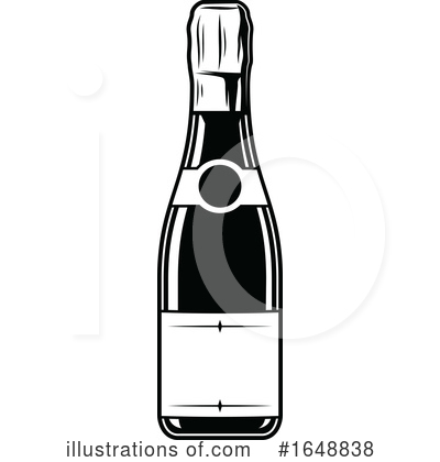 Wine Bottle Clipart #1648838 by Vector Tradition SM