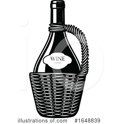 Wine Bottle Clipart #1648839 by Vector Tradition SM