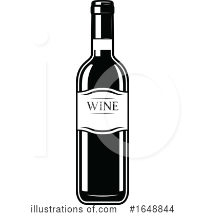 Wine Bottle Clipart #1648844 by Vector Tradition SM