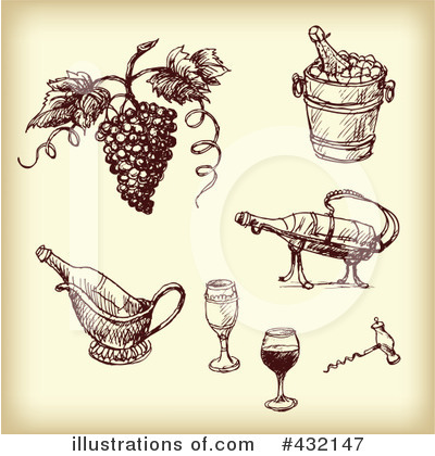 Royalty-Free (RF) Wine Clipart Illustration by Eugene - Stock Sample #432147
