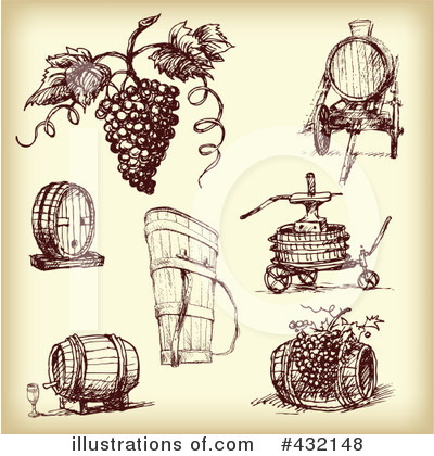 Royalty-Free (RF) Wine Clipart Illustration by Eugene - Stock Sample #432148