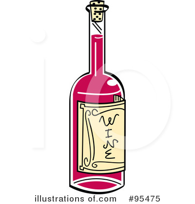 Royalty-Free (RF) Wine Clipart Illustration by Andy Nortnik - Stock Sample #95475