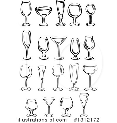 Wine Glass Clipart #1312172 by Vector Tradition SM