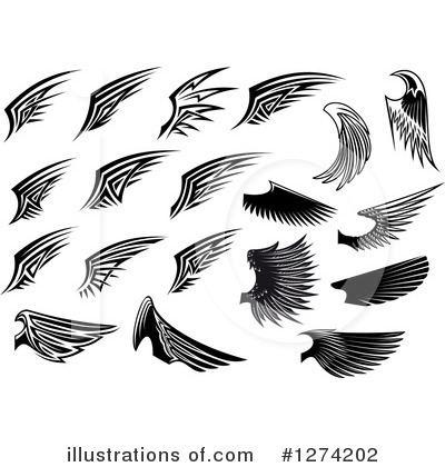Tribal Wing Clipart #1274202 by Vector Tradition SM