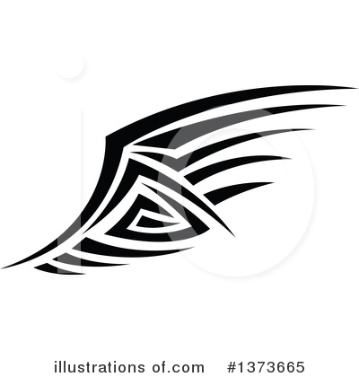 Tribal Wing Clipart #1373665 by Vector Tradition SM