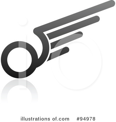 Royalty-Free (RF) Wing Logo Clipart Illustration by elena - Stock Sample #94978