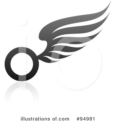 Royalty-Free (RF) Wing Logo Clipart Illustration by elena - Stock Sample #94981