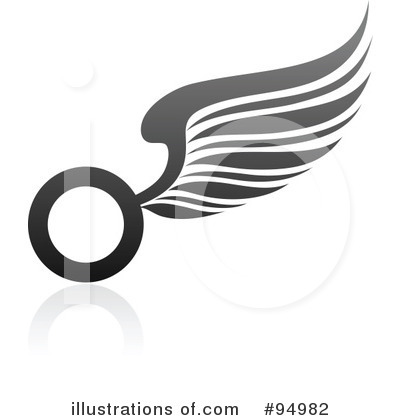 Royalty-Free (RF) Wing Logo Clipart Illustration by elena - Stock Sample #94982