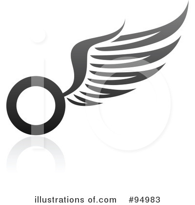 Royalty-Free (RF) Wing Logo Clipart Illustration by elena - Stock Sample #94983