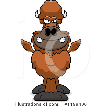 Royalty-Free (RF) Winged Buffalo Clipart Illustration by Cory Thoman - Stock Sample #1199406