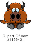 Winged Buffalo Clipart #1199421 by Cory Thoman