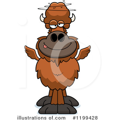 Royalty-Free (RF) Winged Buffalo Clipart Illustration by Cory Thoman - Stock Sample #1199428