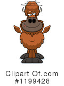 Winged Buffalo Clipart #1199428 by Cory Thoman