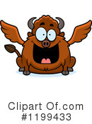 Winged Buffalo Clipart #1199433 by Cory Thoman