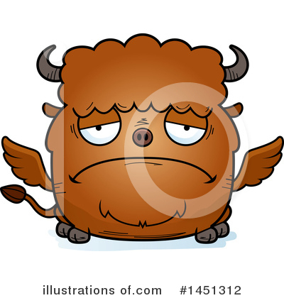 Royalty-Free (RF) Winged Buffalo Clipart Illustration by Cory Thoman - Stock Sample #1451312