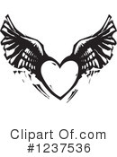 Winged Heart Clipart #1237536 by xunantunich