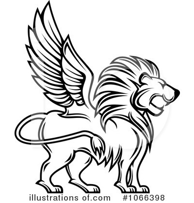 Royalty-Free (RF) Winged Lion Clipart Illustration by Vector Tradition SM - Stock Sample #1066398