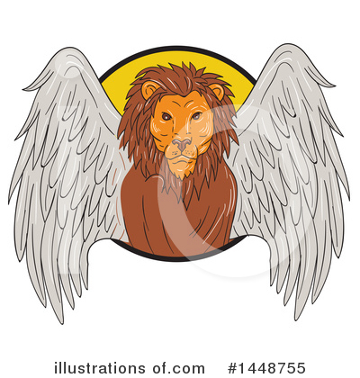 Winged Lion Clipart #1114639 - Illustration by Pams Clipart