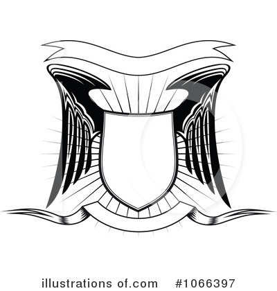 Royalty-Free (RF) Winged Shield Clipart Illustration by Vector Tradition SM - Stock Sample #1066397