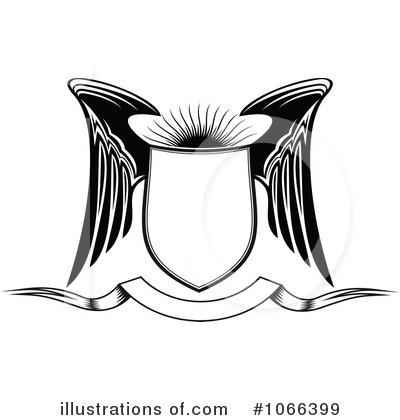 Royalty-Free (RF) Winged Shield Clipart Illustration by Vector Tradition SM - Stock Sample #1066399