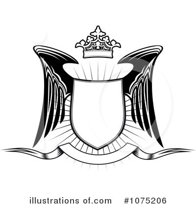 Royalty-Free (RF) Winged Shield Clipart Illustration by Vector Tradition SM - Stock Sample #1075206